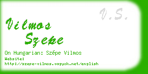 vilmos szepe business card