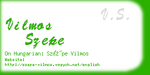 vilmos szepe business card